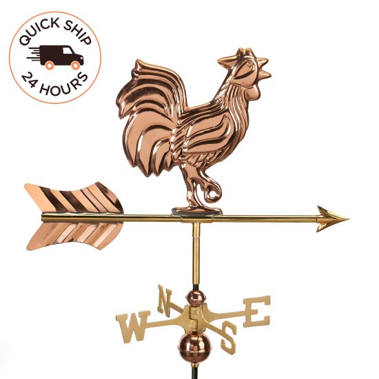 Rooster Cottage Weathervane with Mount