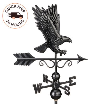 Black Majestic Eagle Weathervane