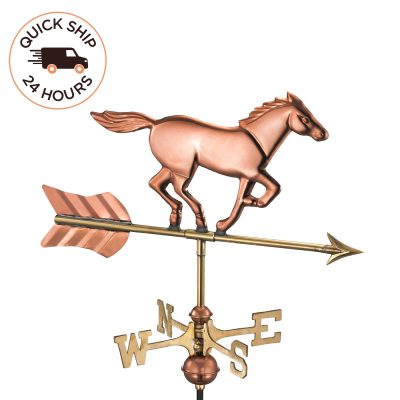 Horse Cottage Weathervane with Mount