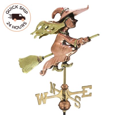 Witch Cottage Weathervane with Mount