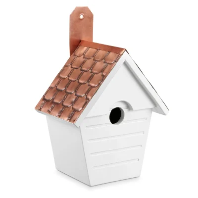 Classic Cottage Bird House – Shingled Antique Copper Roof