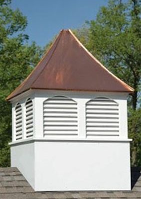 Merion Double Arched Louvers Shown with Pagoda Roof Available with Cape Cod Roof 32” wide to 60” wide