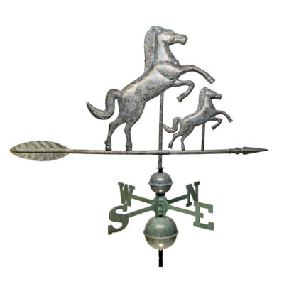 Dalvento 46″ Horse and Colt Weathervane with Traditional Directionals