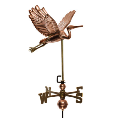 Dalvento 18″ Flying Heron Weathervane with Traditional Directionals