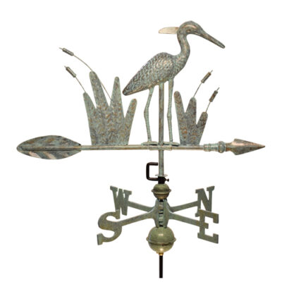 Dalvento 25″ Standing Heron Weathervane with Traditional Directionals