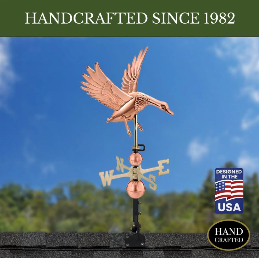 Landing Duck Pure Copper Weathervane