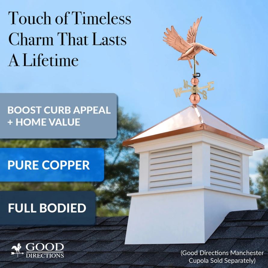Landing Duck Pure Copper Weathervane