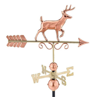 Proud Buck Weathervane with Arrow – Pure Copper