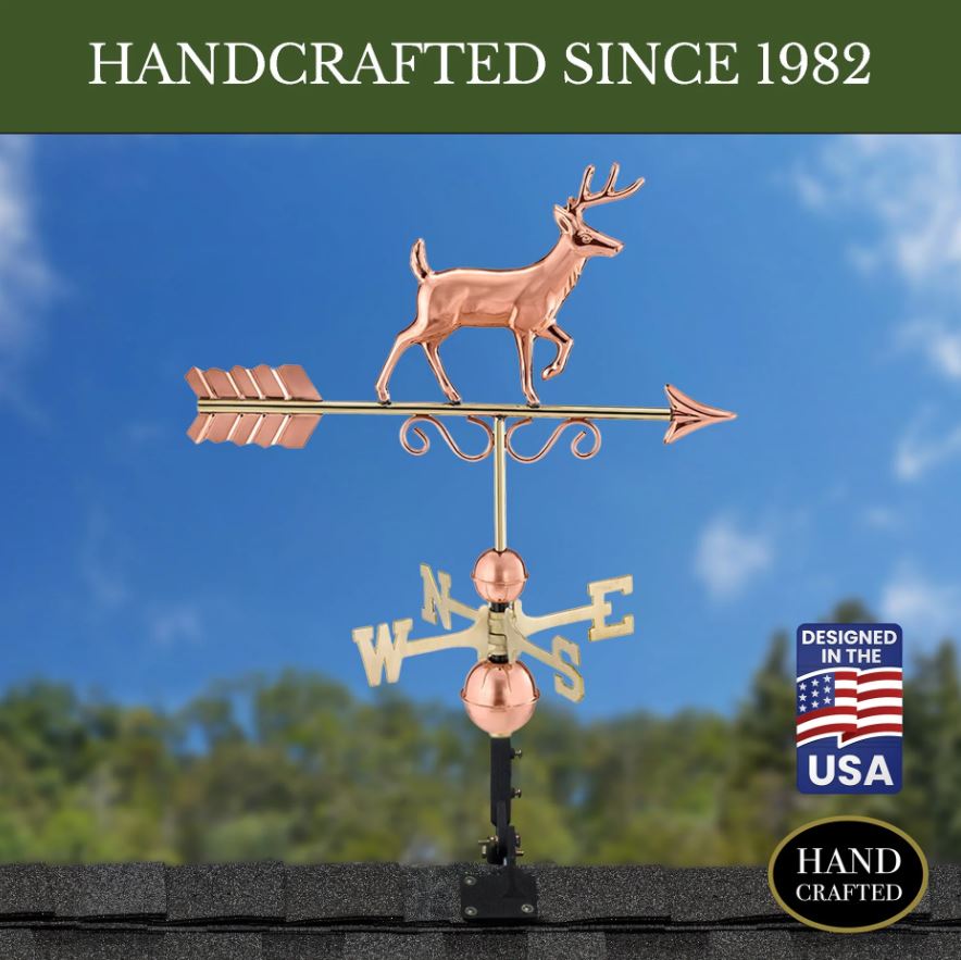Proud Buck Pure Copper Weathervane