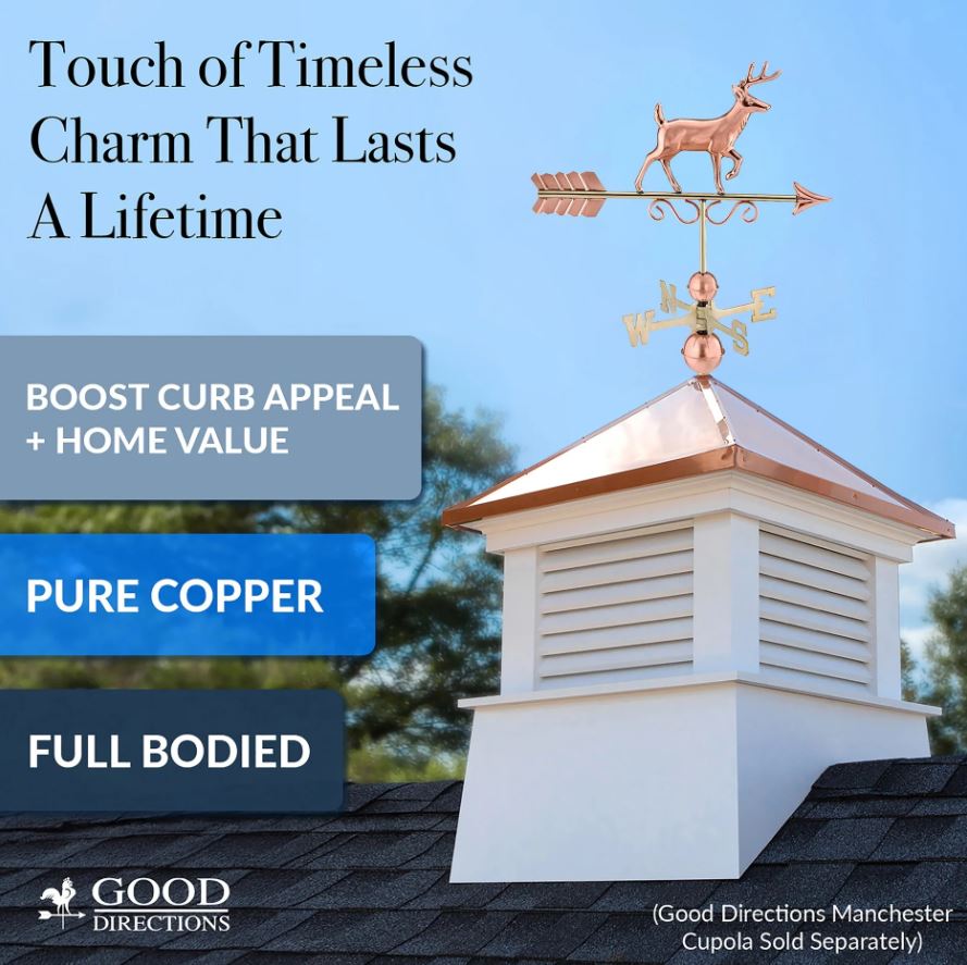 Proud Buck Pure Copper Weathervane