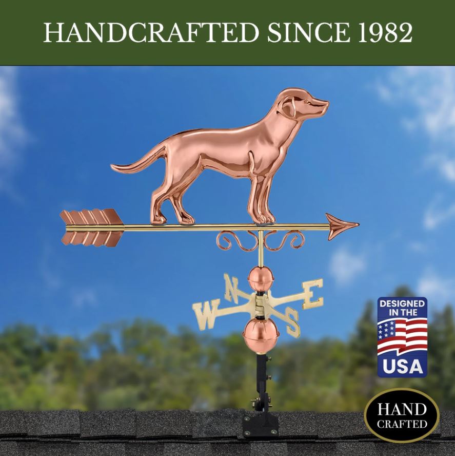 Labrador Retriever Pure Copper Weathervane