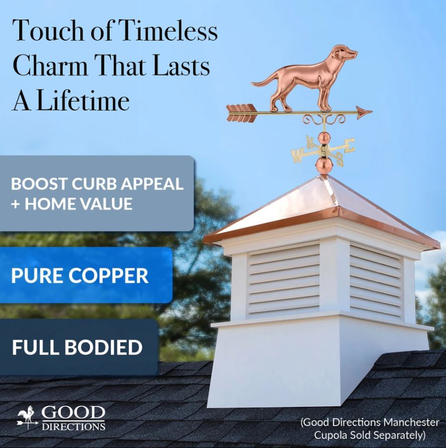 Labrador Retriever Pure Copper Weathervane